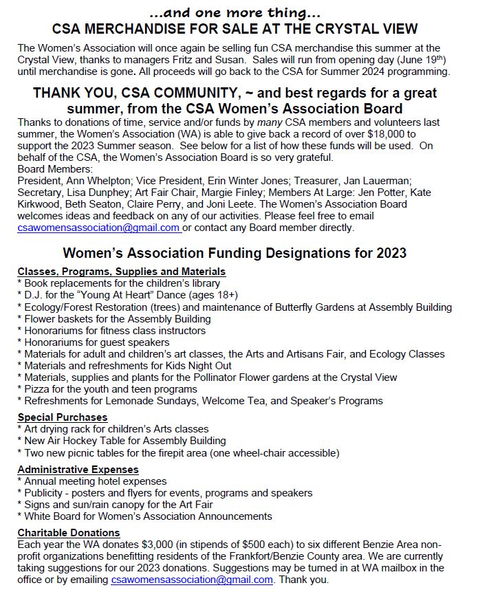 Womens Association 2023 Newsletter Page 6