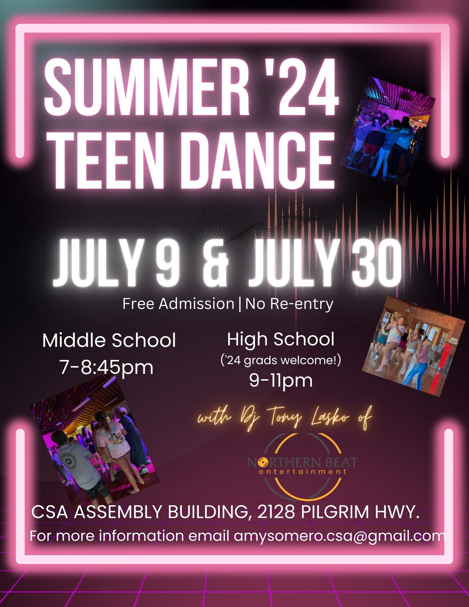 Summer 2024 Teen Dance Flyer